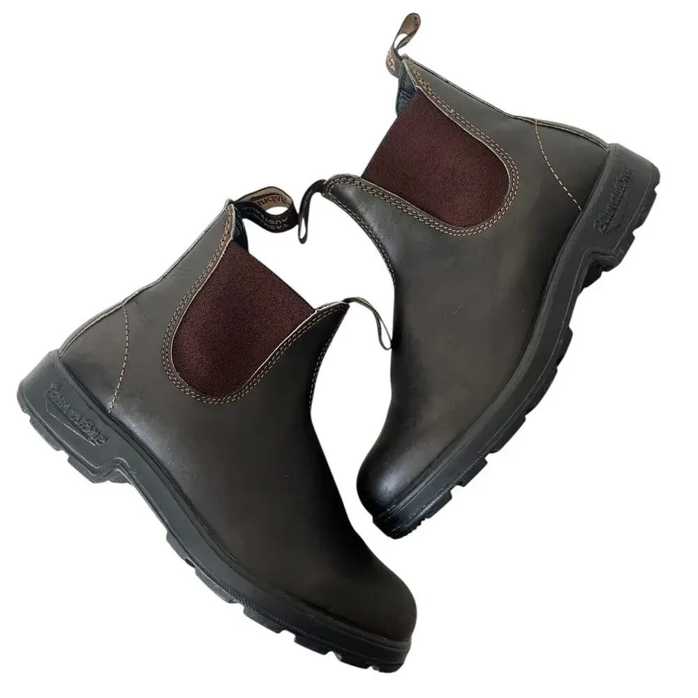 Blundstone 500 Original Stout Brown Leather Chelsea Boots AU 6 / US M 7 / W 9